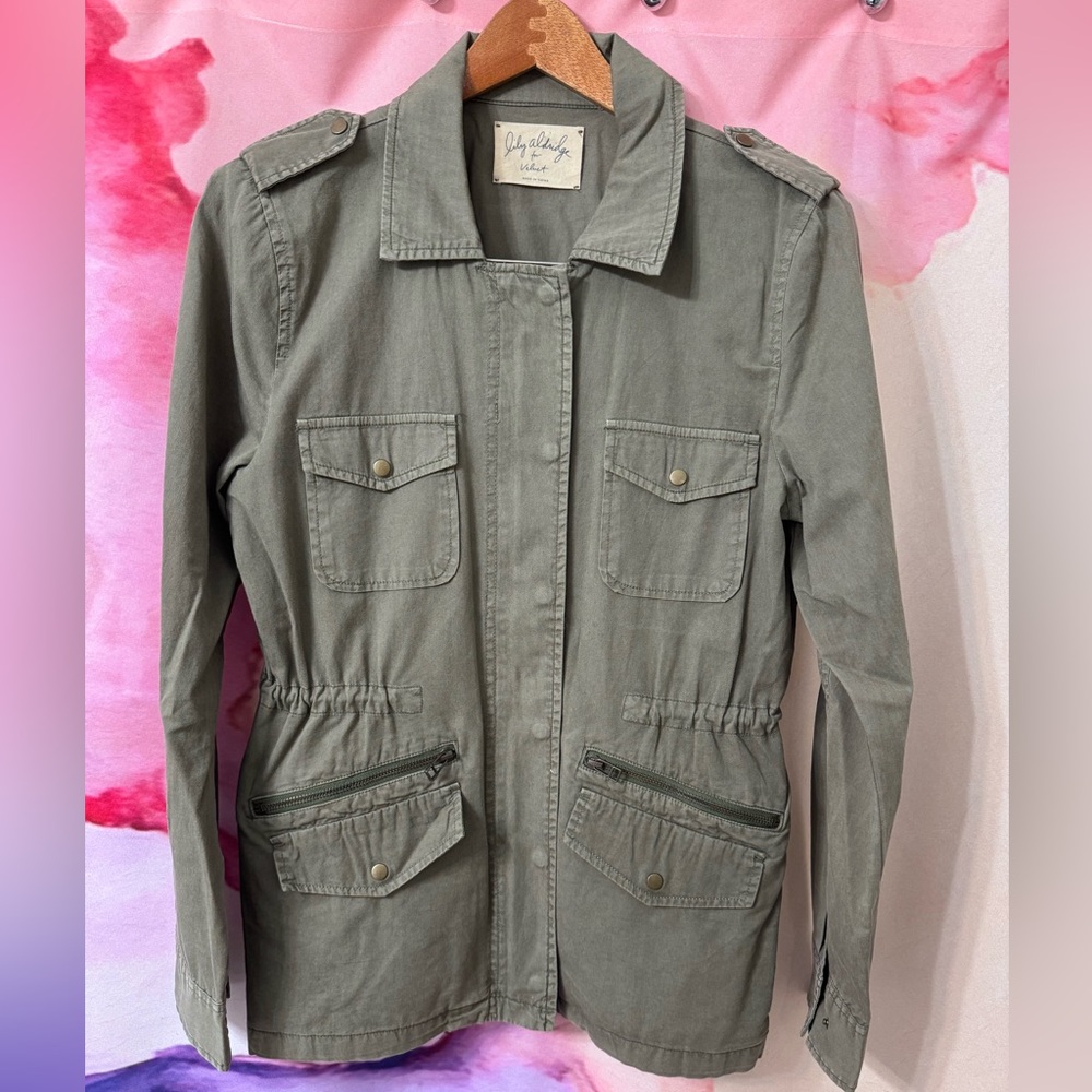 Classic Olive Lightweight Utility Jacket Celebrity Collab With Lily Aldridge